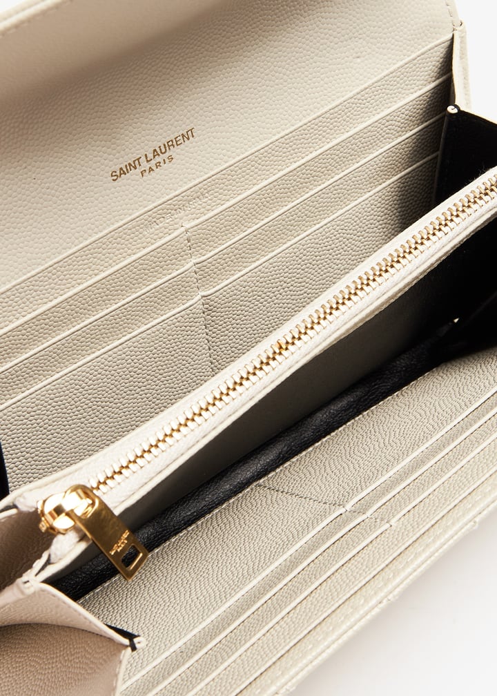 Saint Laurent Pre-Loved Cassandre Matelassé large flap wallet for
