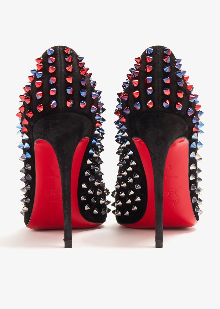 靴 Christian Louboutin FOLLIES SPIKES ROCHE CHRISTIAN LOUBOUTIN Patent Scarabe Follies Spikes 120 Pumps