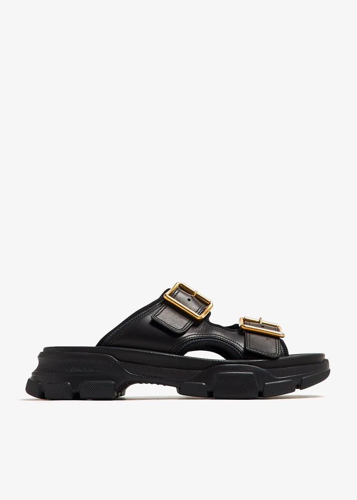 Gucci Pre-Loved Aguru slide sandals for Men - Black in KSA | Level Shoes