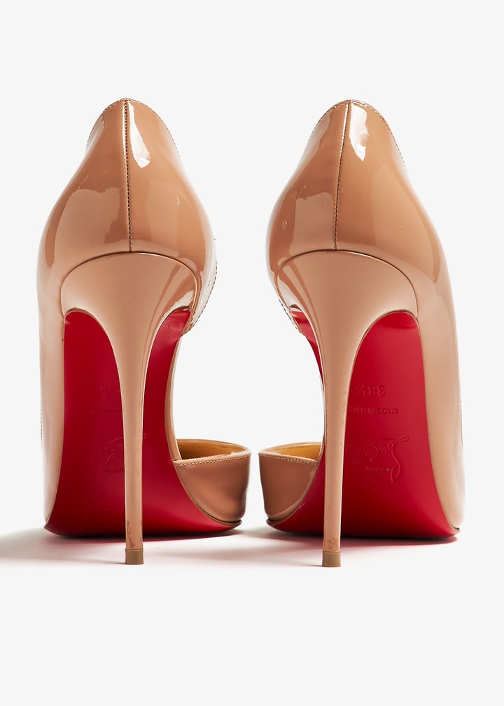 Christian Louboutin IRIZA 100パテントコーラルピンク Iriza 100 suede pumps in pink - Christian Louboutin | Mytheresa
