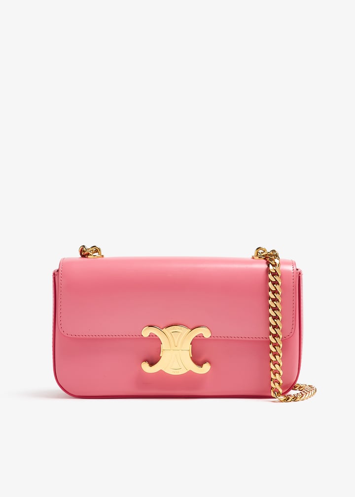 【VIP価格】CELINE CLAUDE LEATHER SHOULDER BAG Céline Pre-Owned 2021 Shiny Calfskin Claude Shoulder Bag