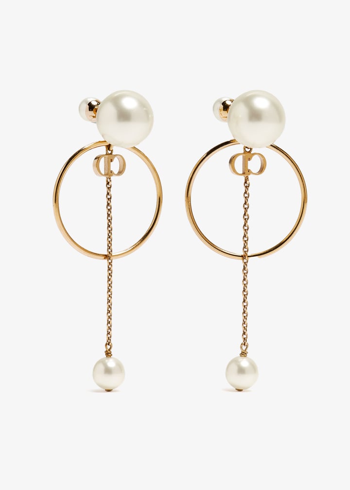 Pearl Tribales dangle chain drop earrings