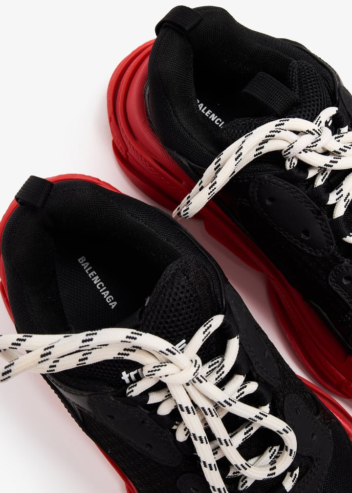 靴 Balenciaga Triple S Black Red Sole Balenciaga Triple S Sneaker 'Black Red' 536737W2FZ11060