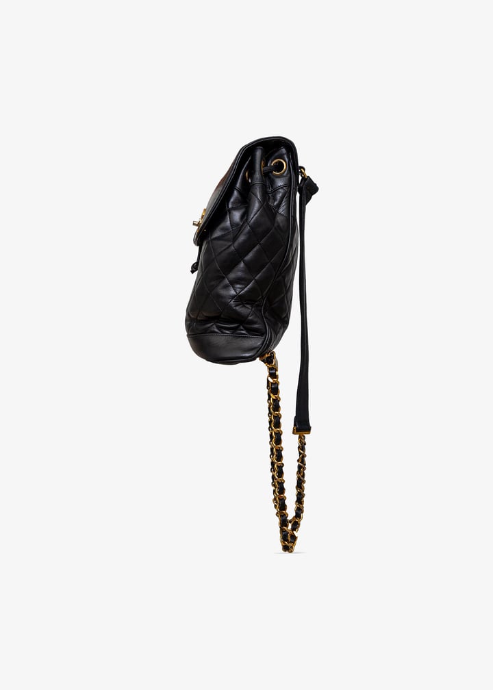 Chanel Pre-Loved CC drawstring backpack for Women - Black in
