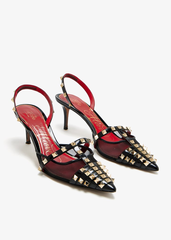 VALENTINO GARAVANI Rockstud Alcove レザー パンプス VALENTINO GARAVANI Rockstud Alcove レザー パンプス | THE