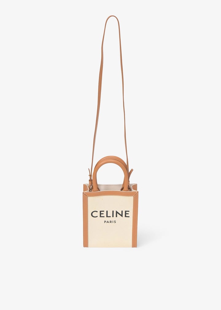 CELINE Pre-Loved Mini Vertical Cabas tote bag for Women Cream in