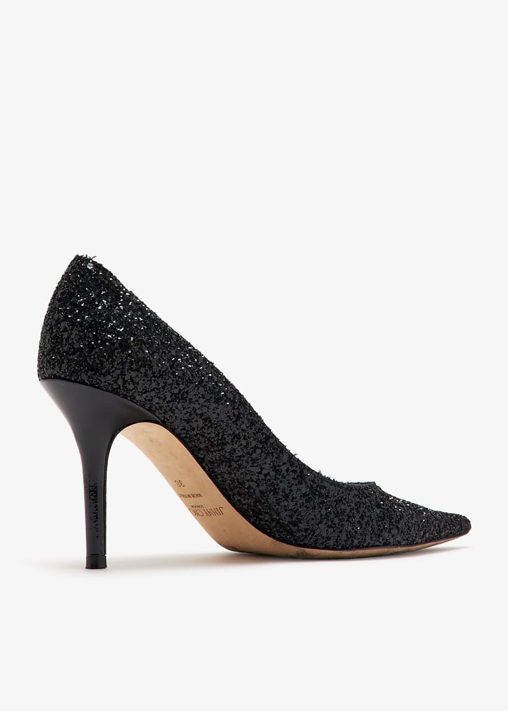 新品未使用✨JIMMY CHOO　ROMY85　黒　スウェード　パール　35 Black Suede Pointed Pumps | Romy 85 | Autumn Winter 16