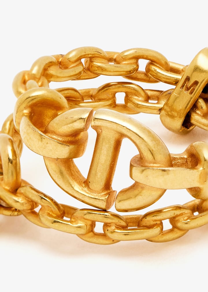【象徴的なCDシグネチャー！】DIOR Saddle リング Saddle Necklace Gold-Finish Metal | DIOR