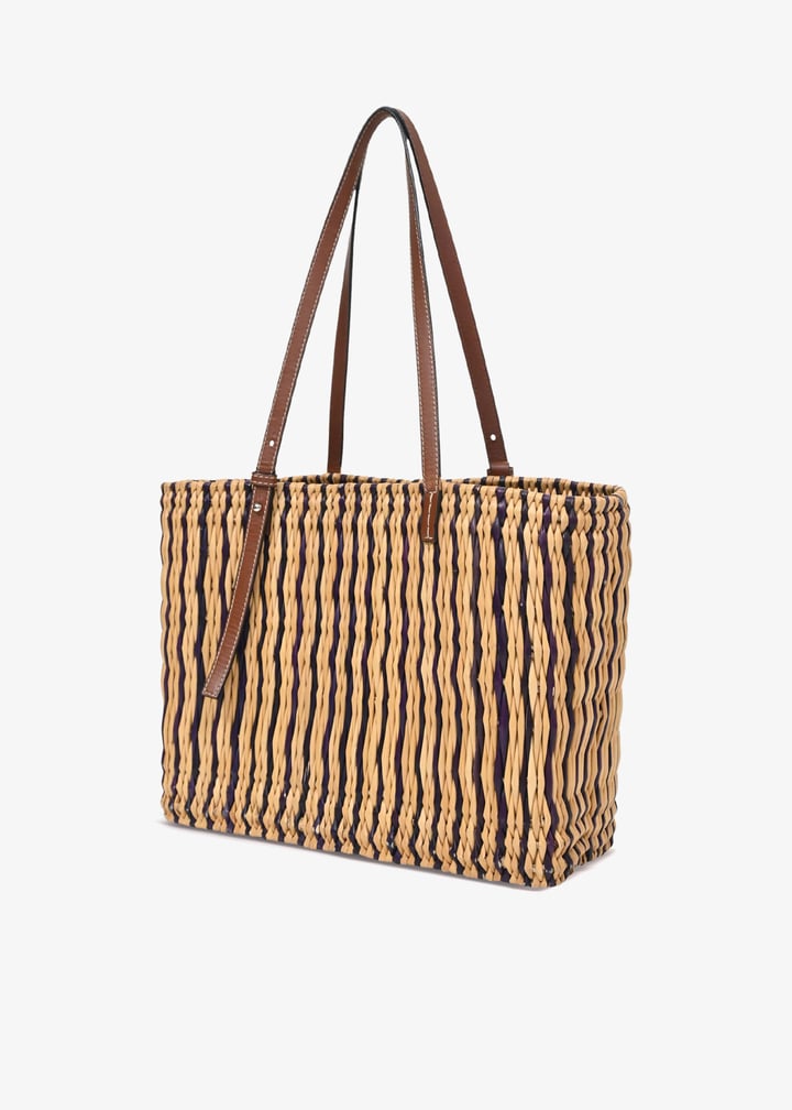 Loewe Paula Loewe Leather Trimmed Basket Tote Loewe Paula Loewe