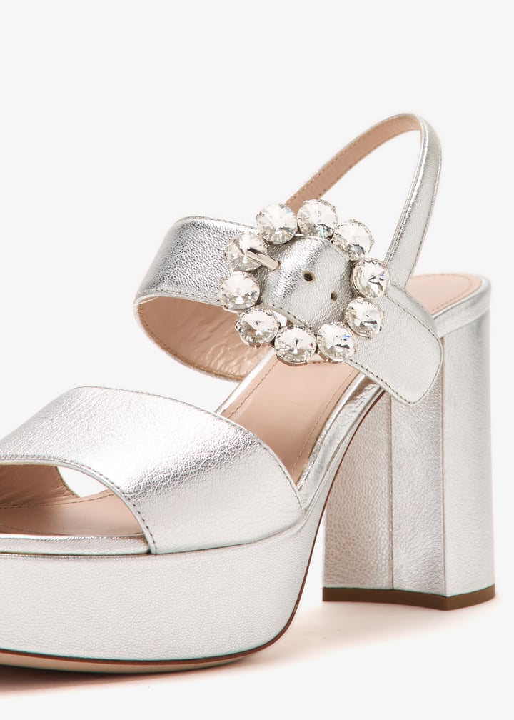 Miu Miu Pre-Loved Embellished chunky platform sandals for Women