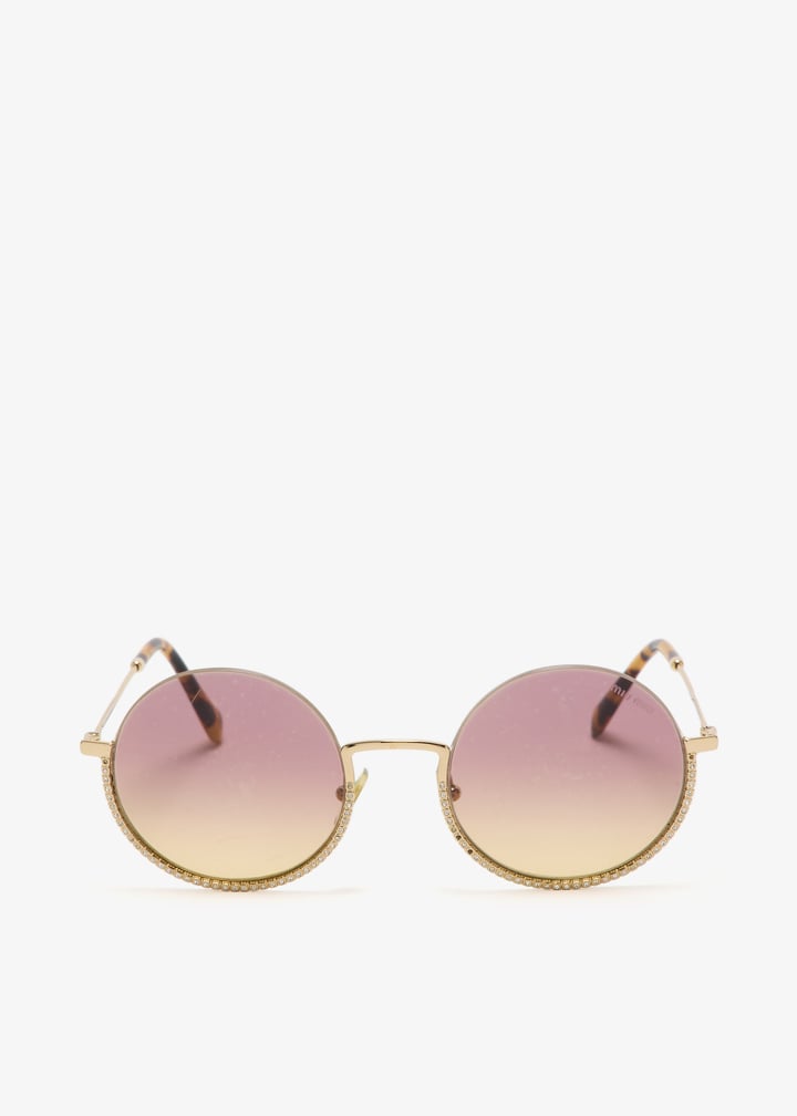 Miu Miu Pre-Loved ZVN-09B Crystal-embellished sunglasses for  display picture 3