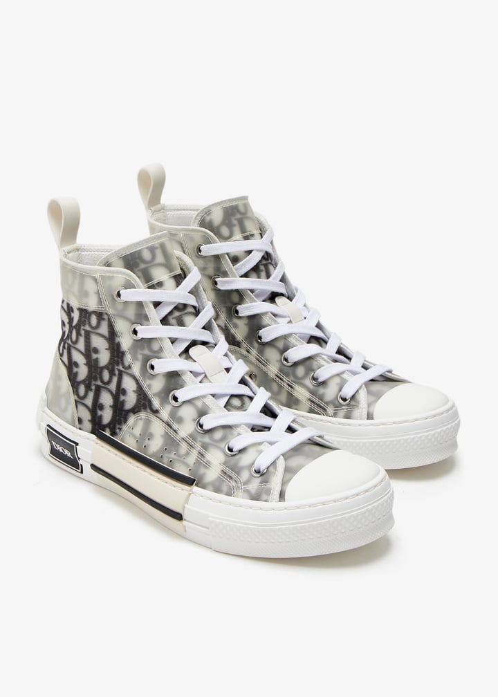 靴 Dior B23 Dior Oblique Canvas B23 League High-Top Sneaker White and Black Dior Oblique