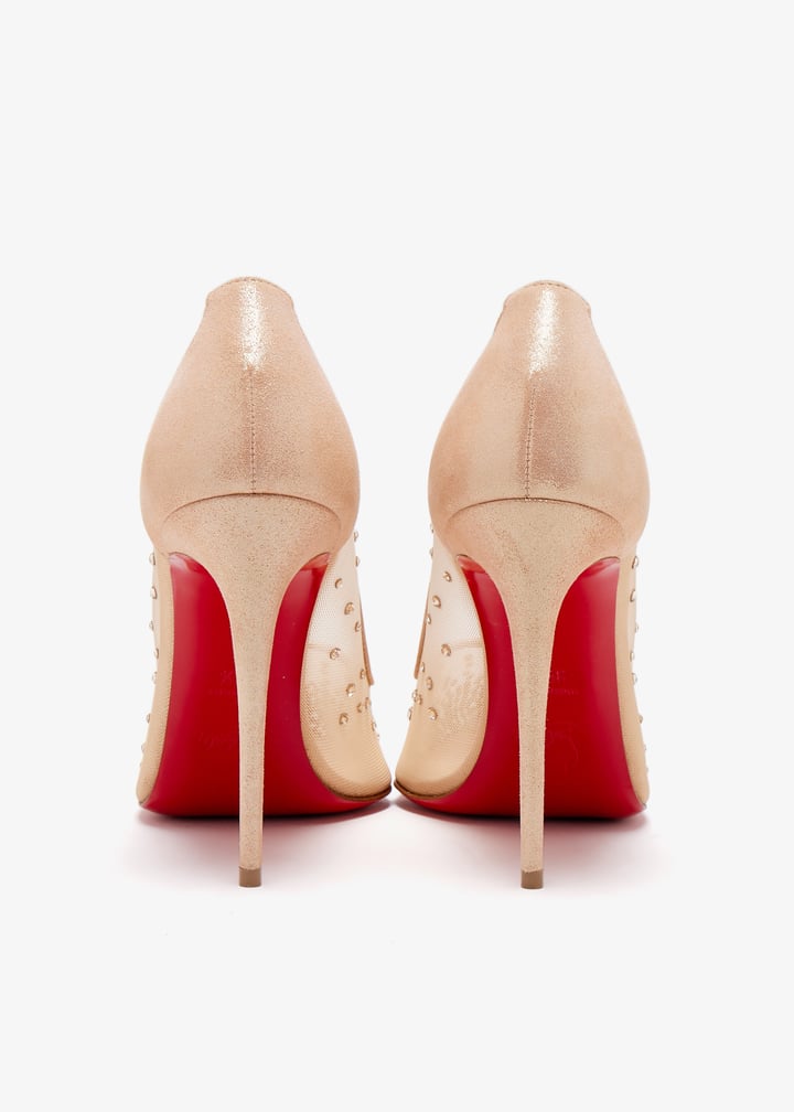 【良品】クリスチャンルブタン・FOLLIES STRASS 100・ベージュ Follies Strass ベージュ メッシュ - Shoes - Women - Christian