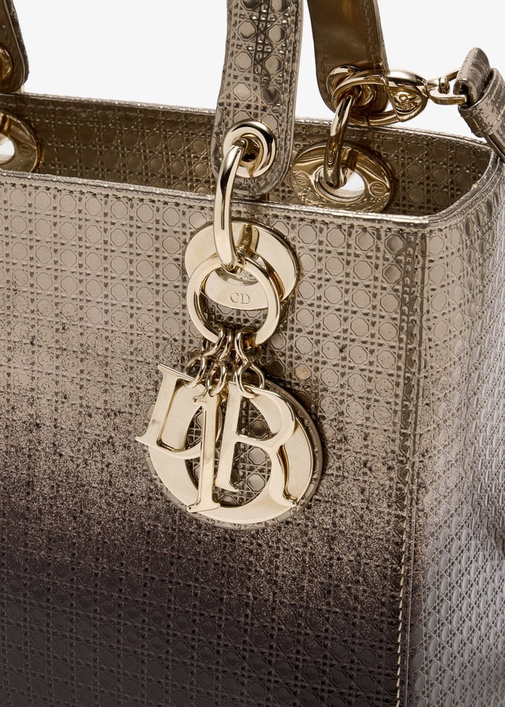 Dior Pre-Loved Medium Lady Dior bag for Women Gold in KSA