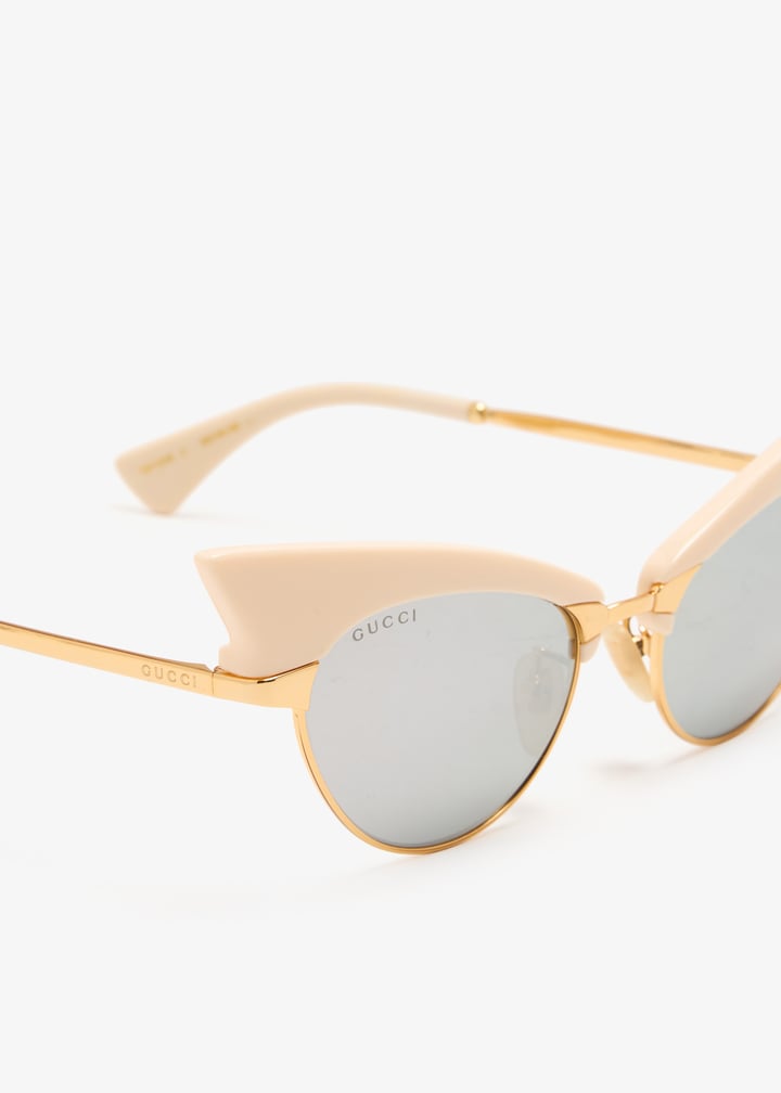 Gucci Pre-Loved Interchangeable Oval sunglasses for Women Gold