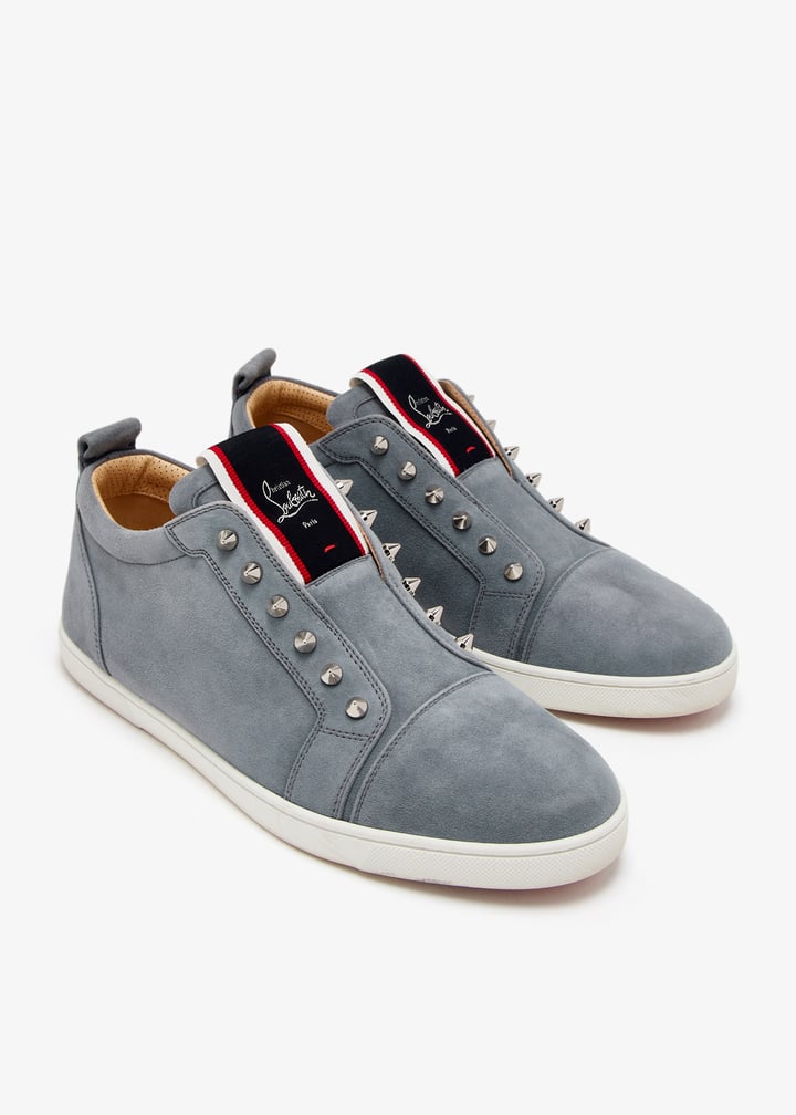 休日に Christian Louboutin ロゴ付き スエードスライド 1240945r251-1240945r251-