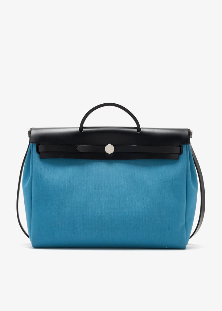 NEW HERMES◆HERBAG ZIP 39 BLACK & BLUE BRIGHTON◆ Hermes Herbag Zip 39 REVIEW: The Poor Man's Kelly 🤔 - YouTube