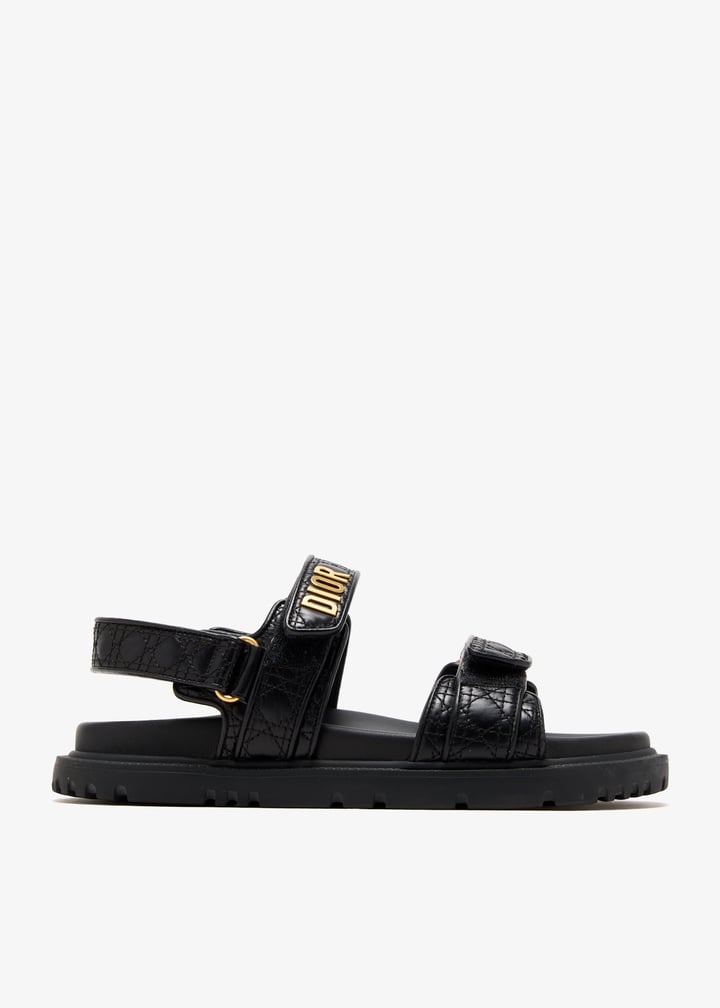 【関税&送料込】Dior Flat Sandals DIOR ACT DiorAct Dior-Act Jardin Indien Fabric Dad Flat