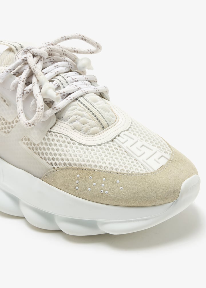 Versace Pre-Loved Chain Reaction sneakers for Men Cream in KSA - Main Image