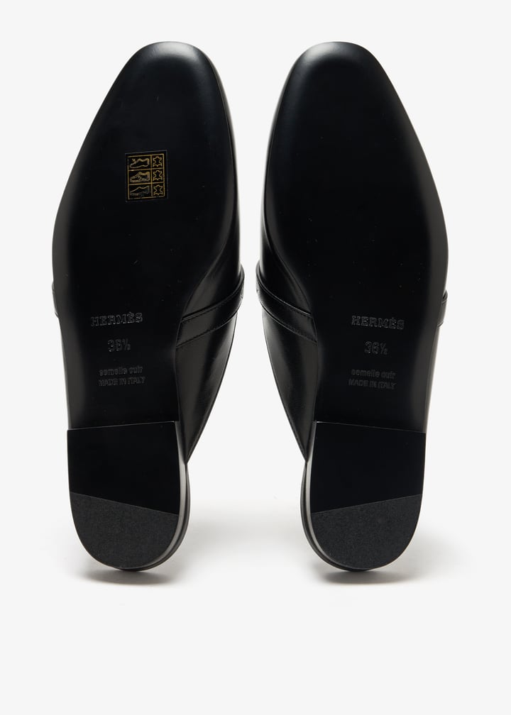 Hermès Pre-Loved Oz Kelly Buckle mules for Women - Black in
