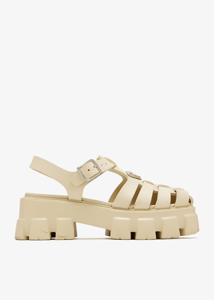 Prada Pre-Loved Monolith platform sandals for Women Cream in UAE