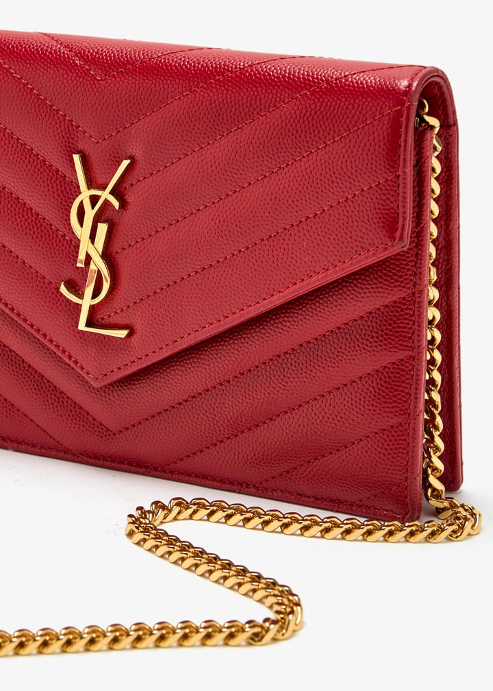 Saint Laurent Pre-Loved Cassandre chain wallet for Women