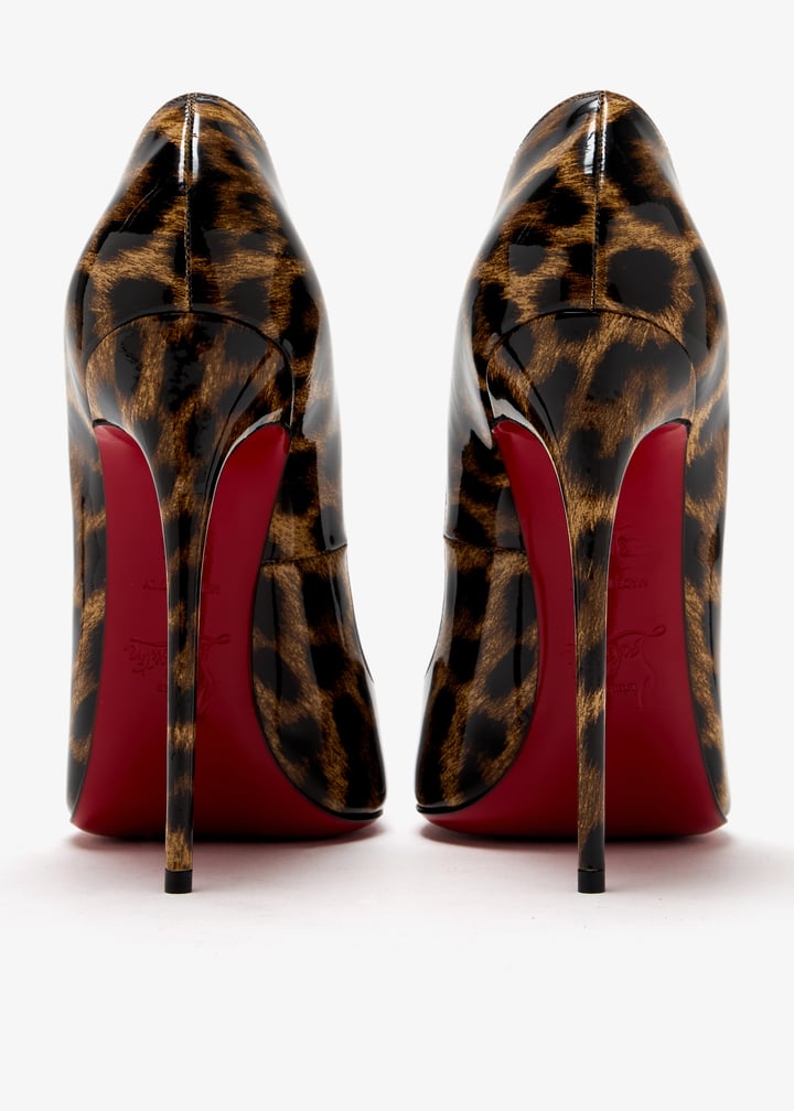 Christian Louboutin ヒョウ柄パンプス 35M 約22cm Kate - パンプス - レザー - ブラック - ウィメンズ - Christian