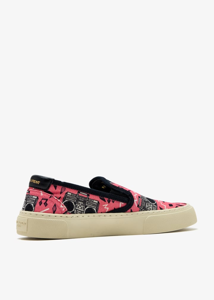 Saint Laurent★素敵!Pink Zebra Print Leather Slip-On Sneaker Saint Laurent☆素敵!Pink Zebra Print Leather Slip-On Sneaker