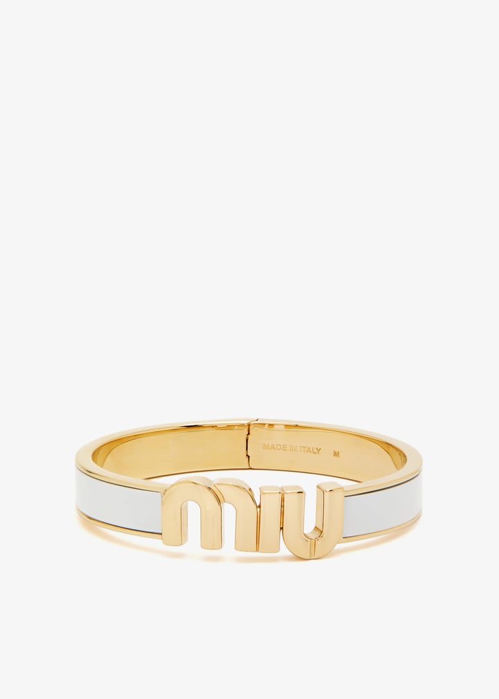 Miu Miu Pre-Loved Enameled bangle bracelet for Women - Gold in UAE