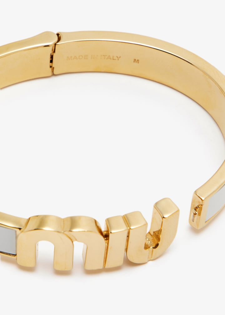 Miu Miu Pre-Loved Enameled bangle bracelet for Women - Gold in UAE