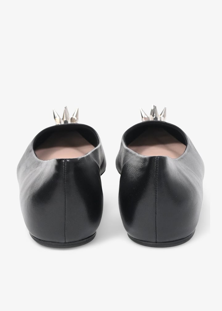 Alexander McQueen Pre-Loved Spike-toe ballerina flats for