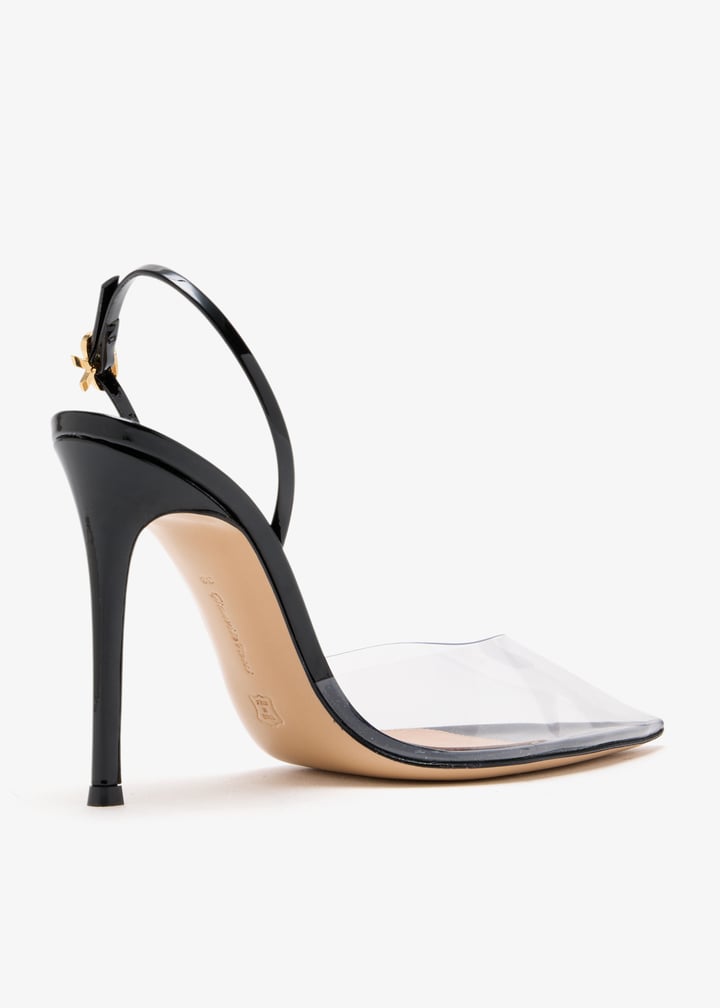 Gianvito Rossi Pre-Loved Ribbon D'Orsay 105 slingback pumps for