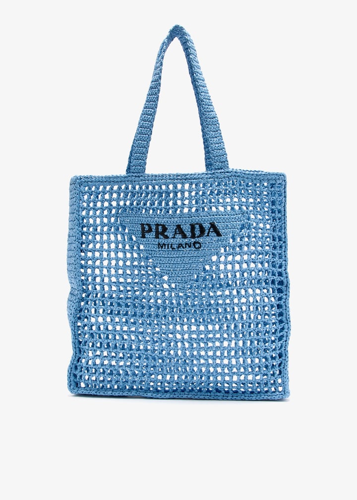 Prada Pre-Loved Woven fabric crochet tote bag for Women