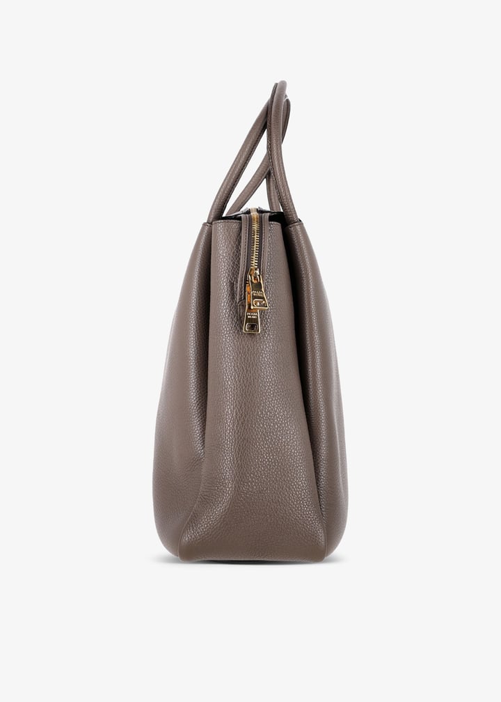 Prada Pre-Loved Vitello Daino medium tote bag for Women Grey in