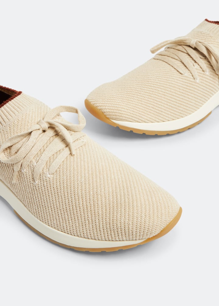 Loro Piana 360 LP フレキシーウォーク スニーカー ベージュ 360 LP Flexy Walk Sneaker Microfibre Beige Melange | Loro