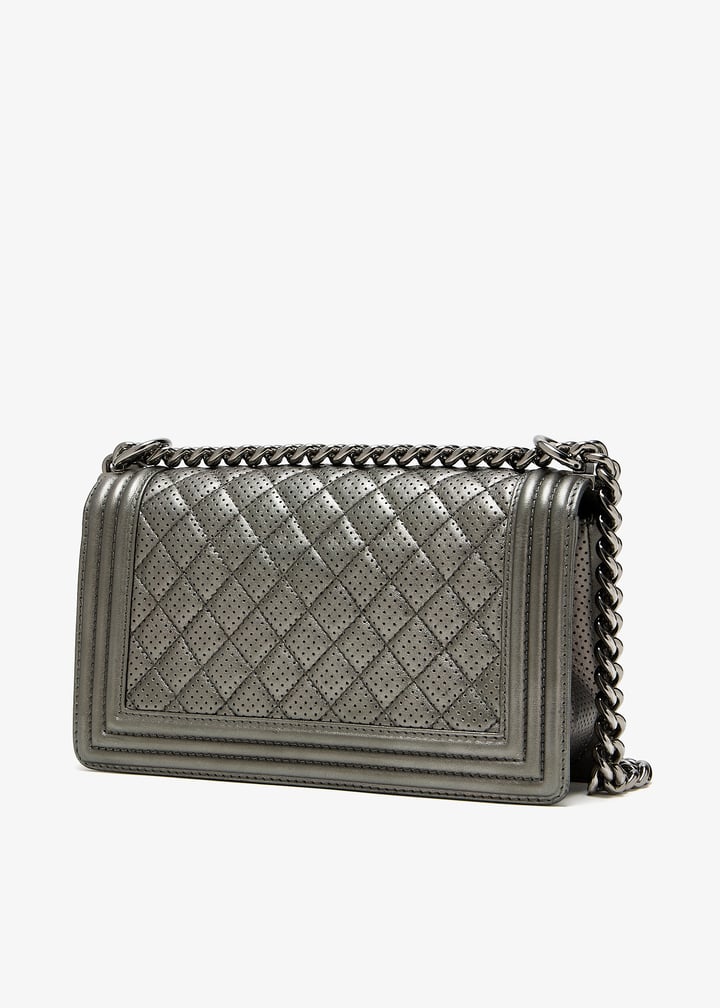 Chanel Pre-Loved Medium Boy Flap bag for Women - Silver in
