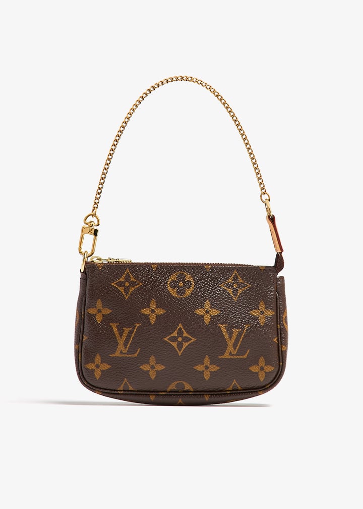 LOUIS VUITTON ミニポーチ ブラウン Louis Vuitton Pre-Loved Mini pochette accessoires bag for