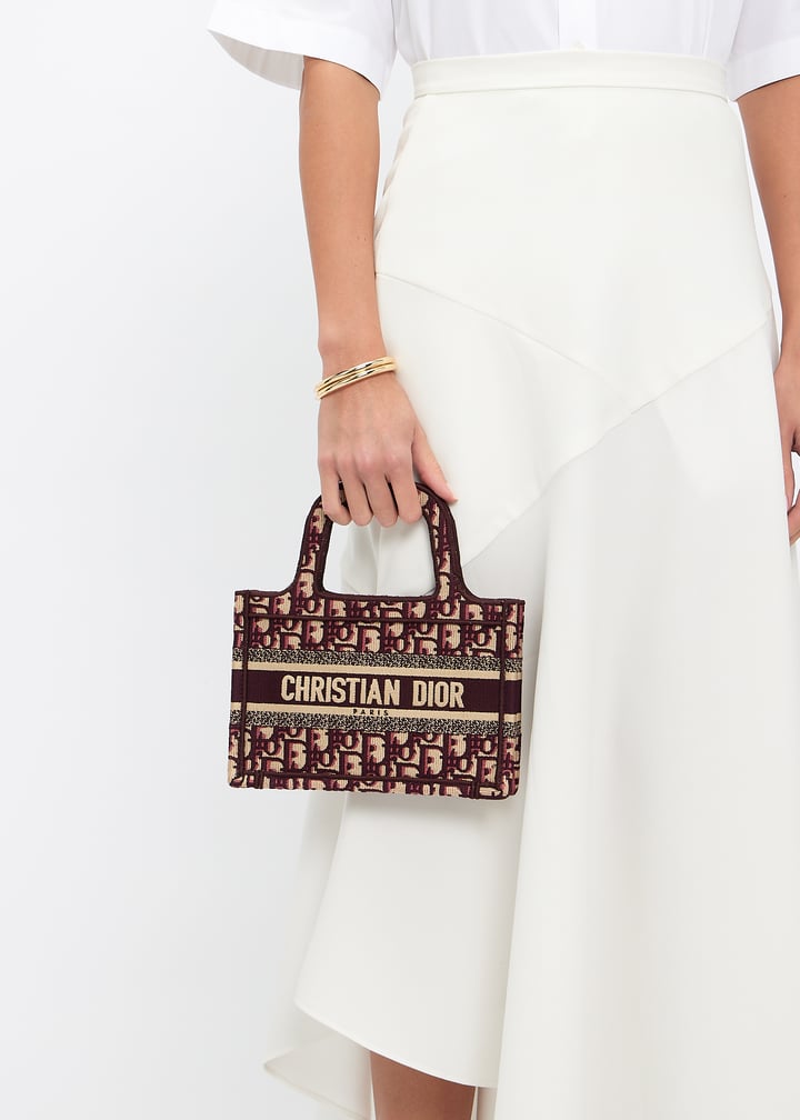 Dior Pre-Loved Mini Oblique Book Tote bag for Women Red in KSA