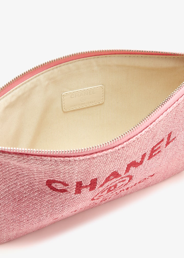 Chanel Pre-Loved Small Straw Deauville O Case pouch for Women