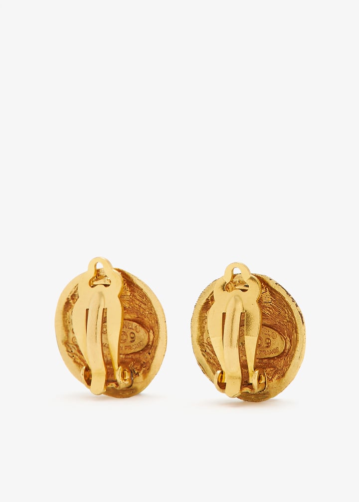 Clip Earrings Pre Owned Chanel Jewellery CC Clip-on Earrings