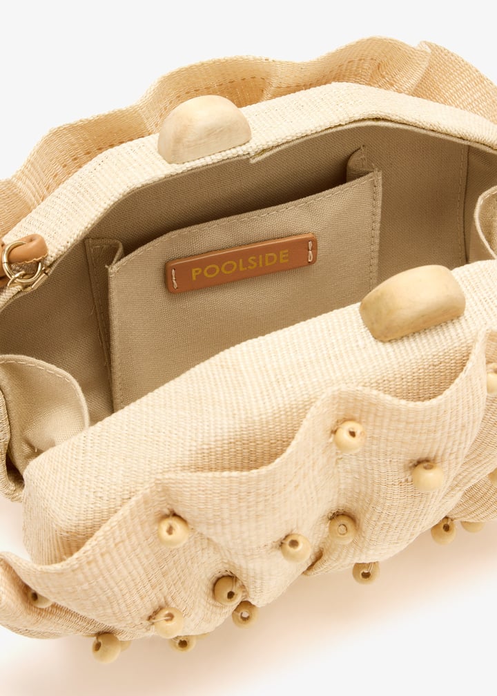 Poolside The Origami Scallop bag for Women - Beige in UAE | Level Shoes