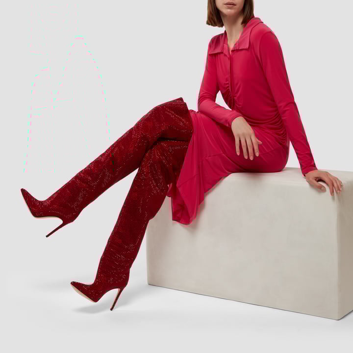 Paris Texas Holly stiletto boots for Women - Red in UAE