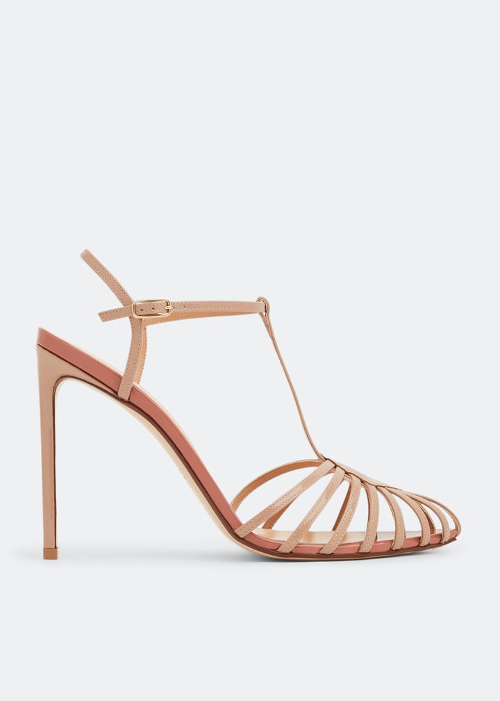 Francesco Russo Cage sandals for Women - Beige in UAE