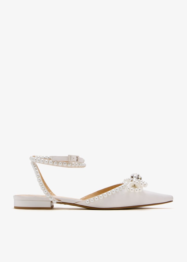 フラットシューズ MACH & MACH 'Double Bow' ballet flats (PF24S001715PAT NVY) MACH & MACH 'Double Bow' ballet flats (PF24S001715PAT NVY