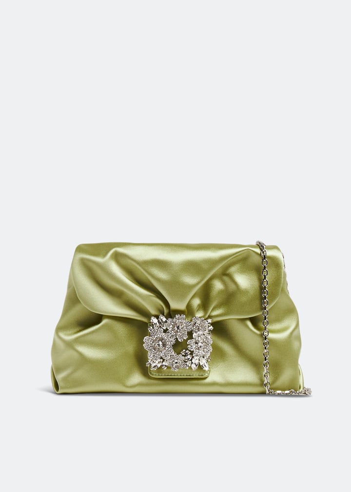 ショルダーバッグ・ポシェット ROGER VIVIER RV BOUQUET SATIN MINI BAG Roger Vivier RV Bouquet Drapé mini bag for Women - Green in