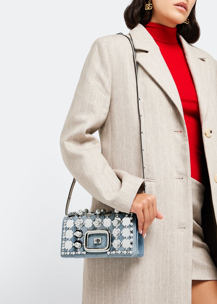 Roger Vivier Viv' Choc Disco mini bag for Women - Blue in