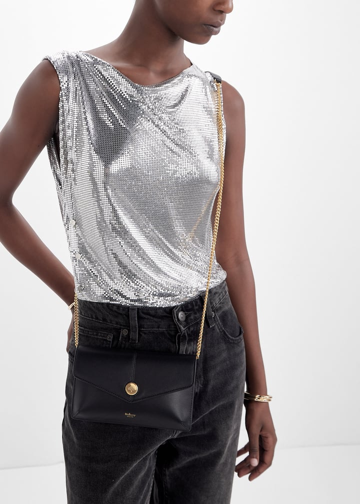 Mulberry Press Stud Chain Pochette bag for Women Black in KSA