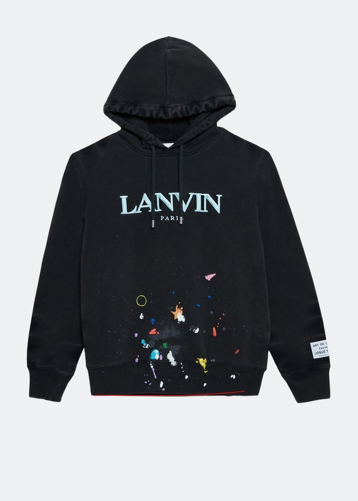 パーカー・フーディ Lanvin Hoodie Lanvin Oversized logo-appliqué Hoodie | Black | FARFETCH