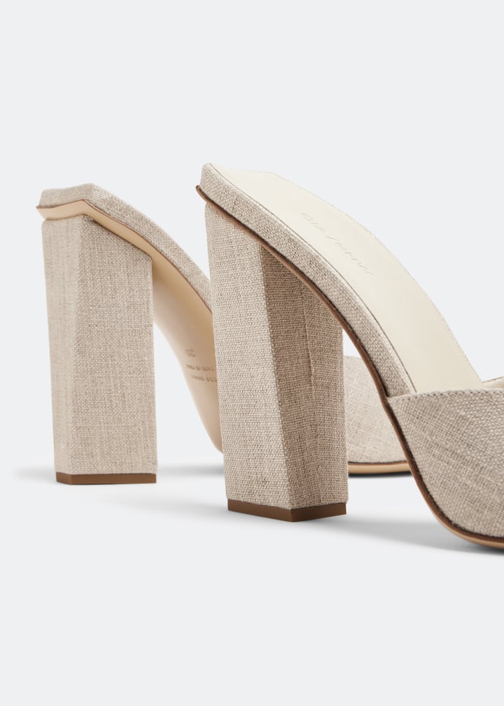 Gia Borghini x RHW Rosie 14 mules for Women - Beige in UAE