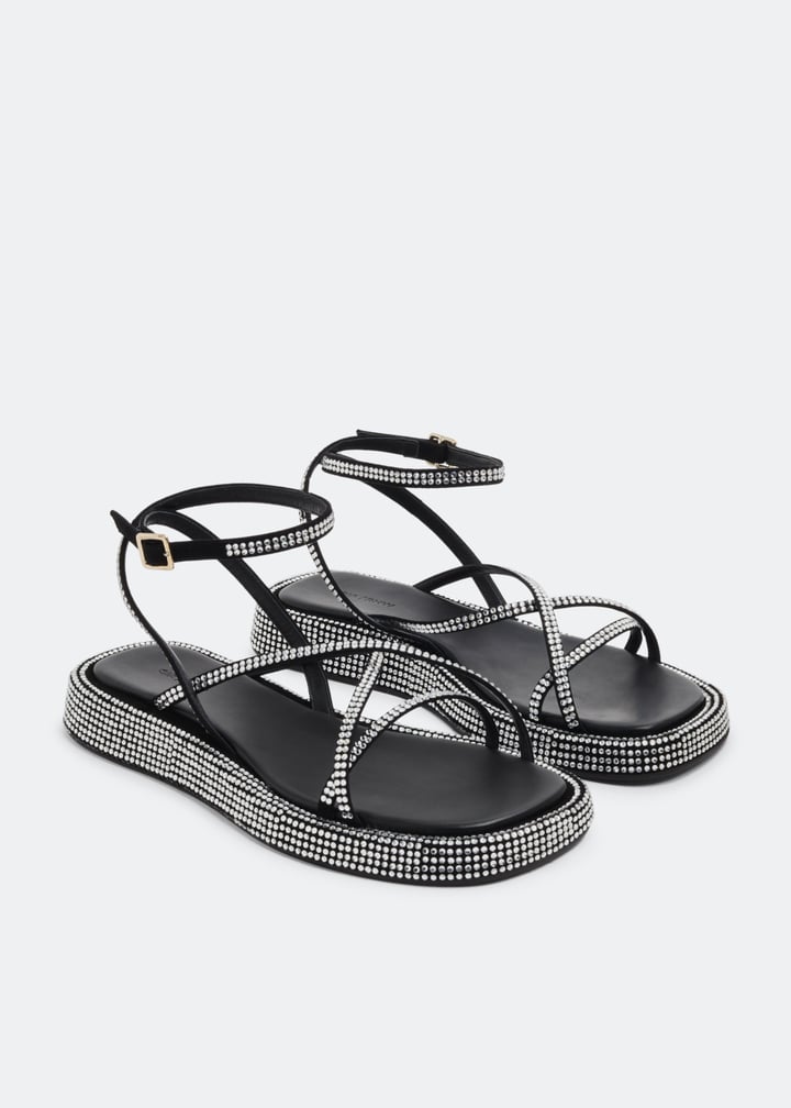 【Gia Borghini】 GIA/RHW Rosie 41スエードプラットフォームサ GIA/RHW Rosie 41 suede platform sandals in brown - Gia